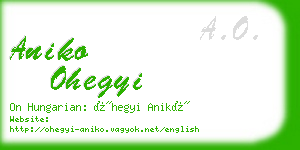 aniko ohegyi business card